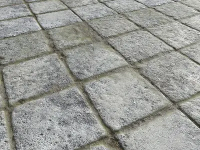 Old stone floor plates seamless PBR 3 3D model