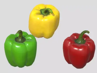 Capsicum Low Poly Low-poly 3D model