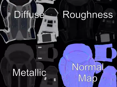 Futuristic Vehicle Dashboard model pack with Interactive Display Low-poly 3D model