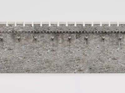-Medieval Wall- 3D model