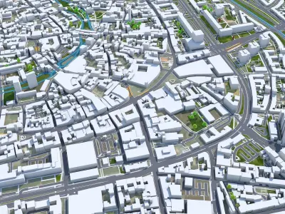 Erfurt Germany Low-poly 3D model