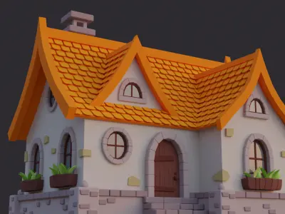 Cartoon House 11 3D model