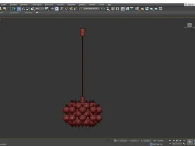 Kinkeldey Chandelier Satin Glass Lamp Low-poly 3D model