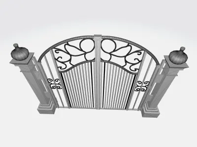 Vintage Iron Gate 3D Download 3D print model