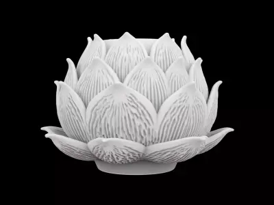 Lotus Flower Lamp Base 3D Print Model 3D print model