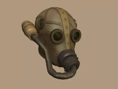 Wasteland Mask 01 - Sci-Fi Character Costume Low-poly 3D model