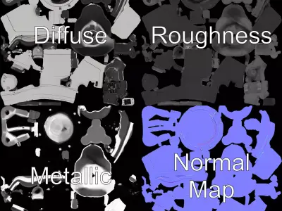 Robust Observation Device model pack Low-poly 3D model