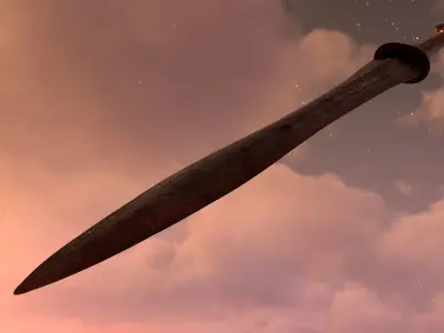 Bloody Spartan sword Free low-poly 3D model