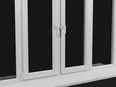 Plastic Window Low-poly 3D model