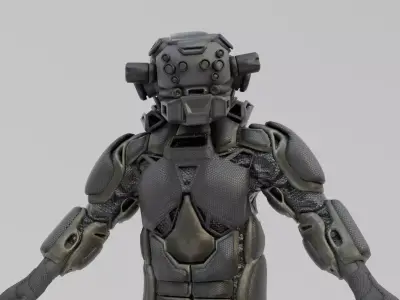 Scifi Soldier - Operator 009 Low-poly 3D model