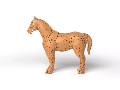 Horse Voronoi Low-poly 3D model