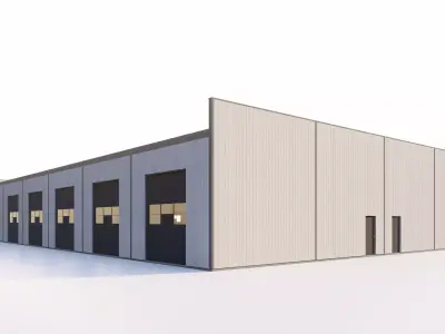 Warehouse model 2 different sizes - archicad skp and more  3D model