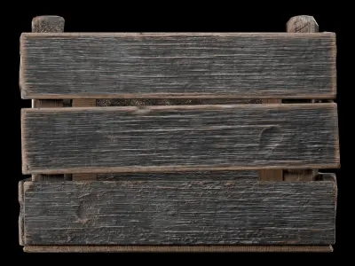 Wooden Crate Version A Low-poly 3D model