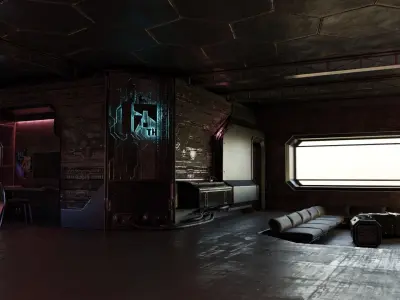 Cyberpunk Apartment Scene v12 3D model