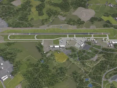 Turku - 3D Airport Low-poly 3D model