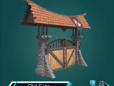Old Gate Free low-poly 3D model