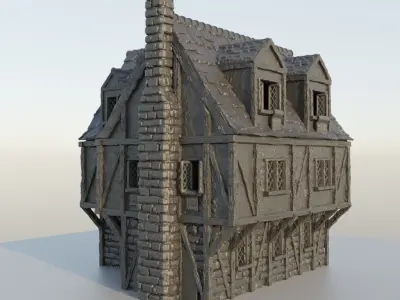 Village Brothel Tabletop Terrain 28 mm 3D print model
