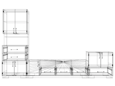 tv stand 71 3D model