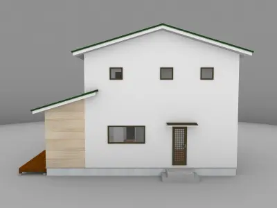 House model for background 15 Low-poly 3D model