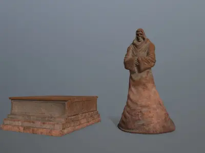 statue lord of rings Low-poly 3D model