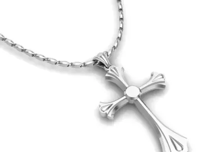 Lightweight Cross pendant 3D print model