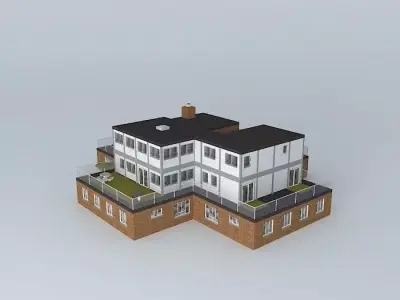 Penthouse house Free 3D model
