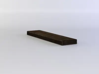 Small plank Low-poly 3D model