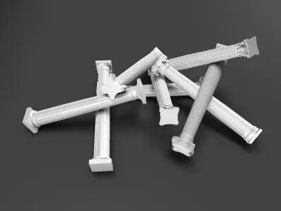 Classical Columns     Doric Ionic Corinthian for educational use 3D print model