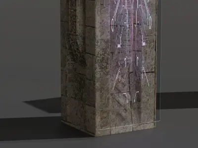Mixed look Pillar 3D model