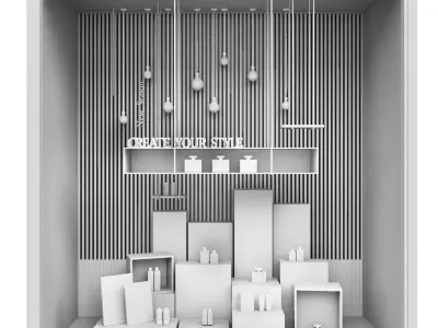 Store Window-Box Showcase  Low-poly 3D model