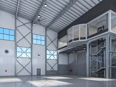 Hangar Exterior-Interior 2 3D model