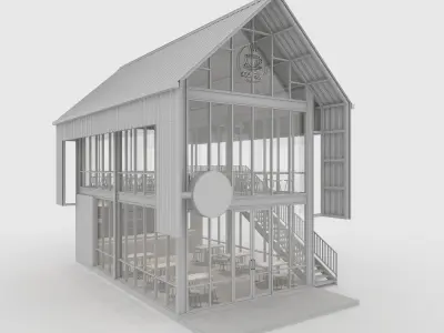 Cafe Modern 4 3D model