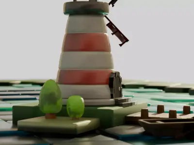 Lighthouse 3D model 9