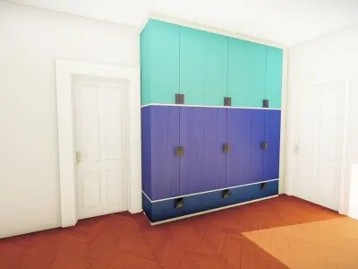 Closettes Low-poly 3D model