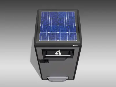 Bigbelly HC5 Single Station Low-poly 3D model