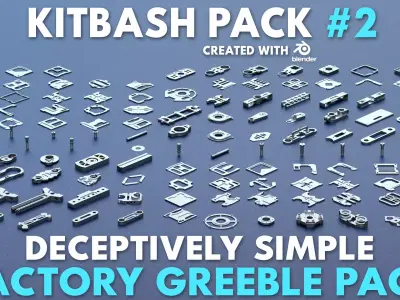 Factory Greeble Kitbash Pack 2 3D model