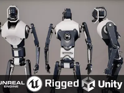 Robot 4 Low-poly 3D model