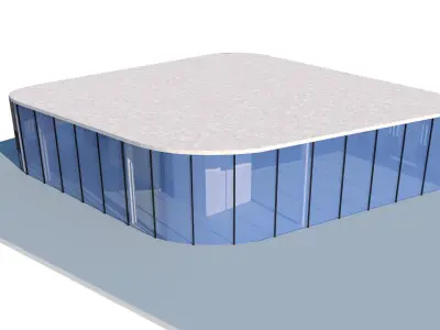 Building for conference room and artistic- cultural exhibitions 3D model