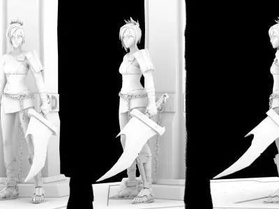Riven Arcane style Low-poly 3D model