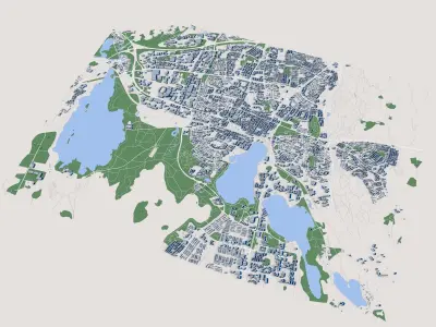 Vaxjo City Sweden 3D model