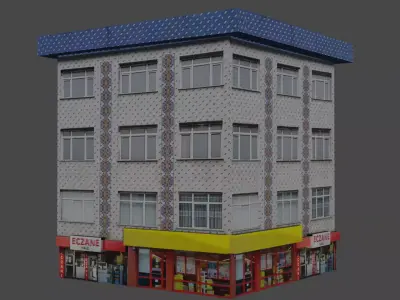 Architectural Building-12 Free low-poly 3D model