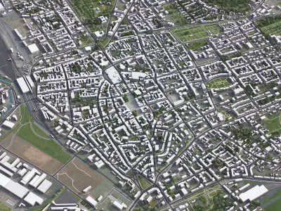 Bytom - City 3D Model Low-poly 3D model