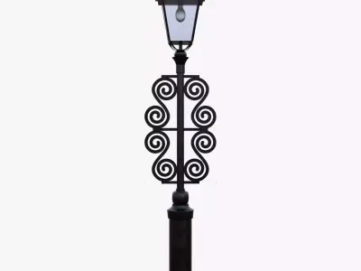 Ornate Vintage Street Lamp Pack Game Ready Low Poly PBR  Quad 
