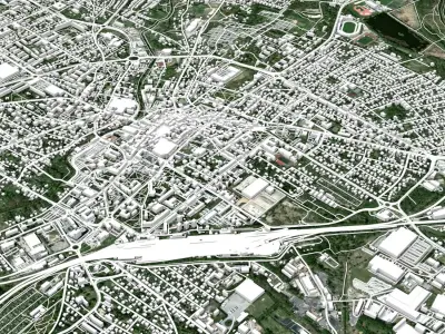 Cityscape Rybnik Poland 3D model