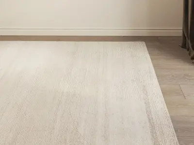 Carpet set 3134 - Ivory Hand Knotted Rug - 5k 3D model