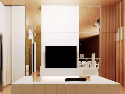 Modern House Design 10x20 m  2 Floors Full Interior Skp 3DMax 3D model