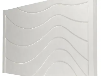Decorativ panel wave 7 3D model 3D model