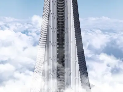 Futuristic Sci-Fi Tower  3D model