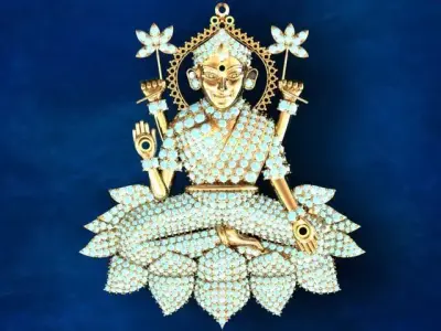 Lakshmi Pendant 3D print model