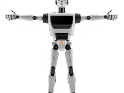 Retro Robot model pack Low-poly 3D model